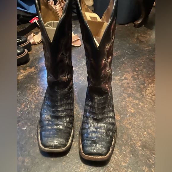 Ariat crocodile square toe boots - Picture 2 of 6